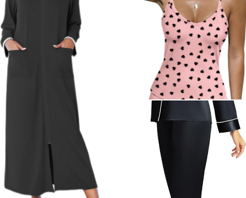 Luxury sleepwear cover photo collage