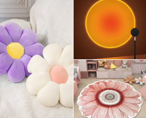 Cute Girls' Bedroom Accessories cover photo collage
