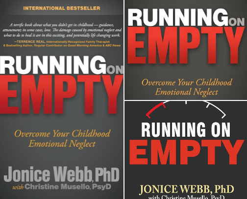 Healing companions for Running on Empty: Overcome Your Childhood Emotional Neglect cover photo collage