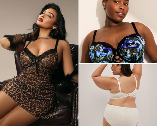 Sexy plus size lingerie cover photo collage