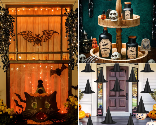 Halloween decor budget favorites cover photo collage