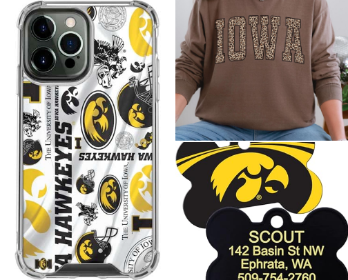 Let’s Go Hawks!  Iowa Hawkeyes cover photo collage