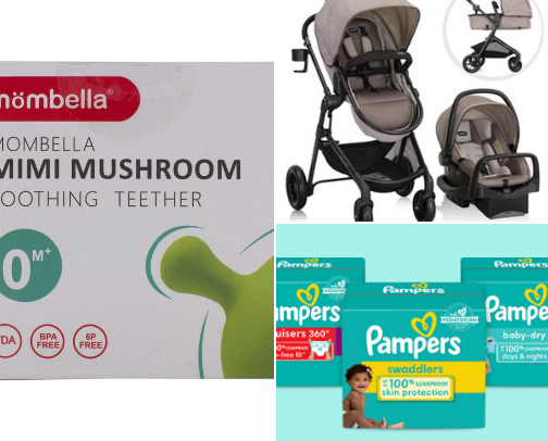 Baby and kids items cover photo collage