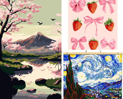 Cute paint-by-numbers from Micheals cover photo collage