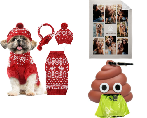 Christmas Dog Essentials: Outfits, Gifts & Cozy Must Haves cover photo collage