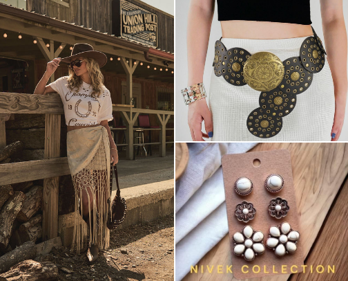 Country festival outfits cover photo collage