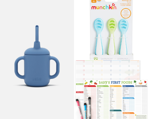 Starting Solids 🥦🍎🥕🫐 cover photo collage