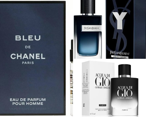 “Scent of Power: Fragrance for Modern Men” cover photo collage