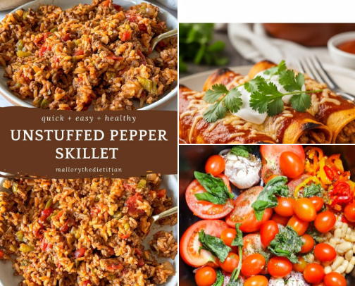 Delicious dinner recipes cover photo collage
