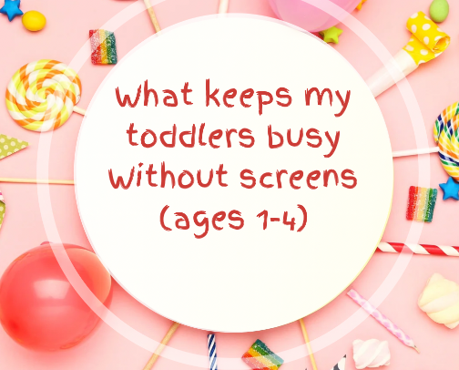 What keeps my toddlers busy (ages 1–4) cover photo collage