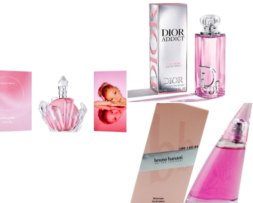Women's perfumes cover photo collage