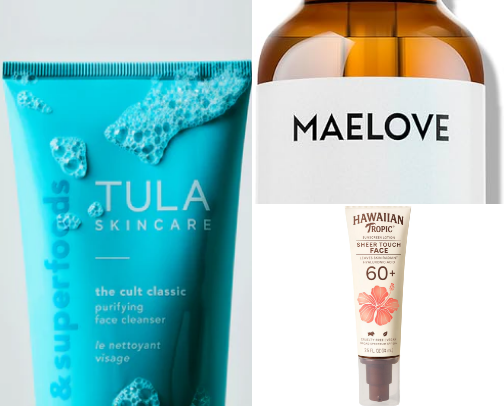 skincare essentials for the dry-skin girlies 🧴🫧 cover photo collage