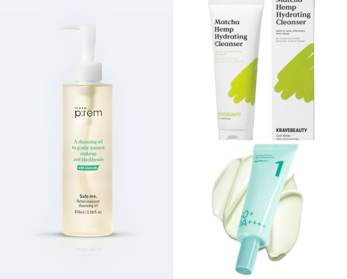 products i’m using in my current skincare routine cover photo collage