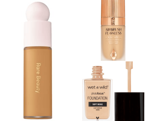 Makeup products cover photo collage