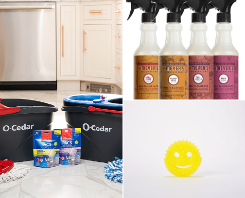 Cleaning products cover photo collage