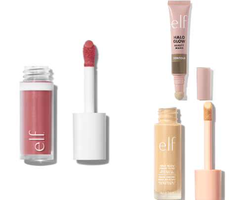 full face of elf makeup products cover photo collage