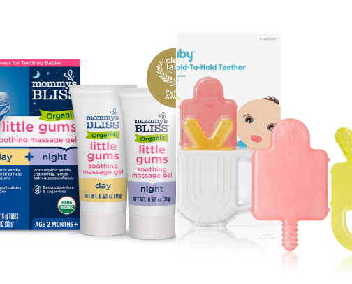 TACKLING TEETHING WITH EASE cover photo collage