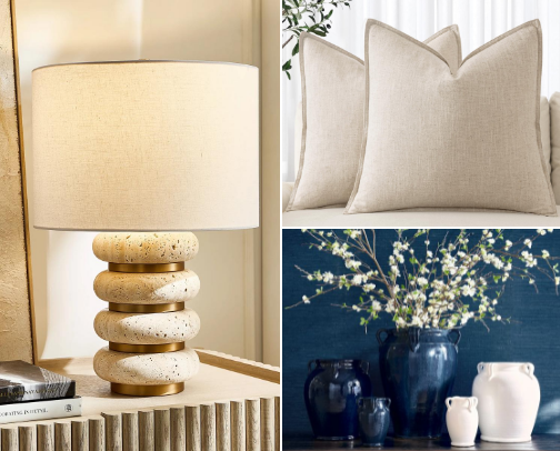 Neutral Home Decor Finds | Cozy Minimal Interiors” cover photo collage