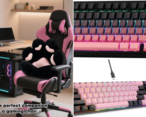 Pink and Black Set up Ideas cover photo collage