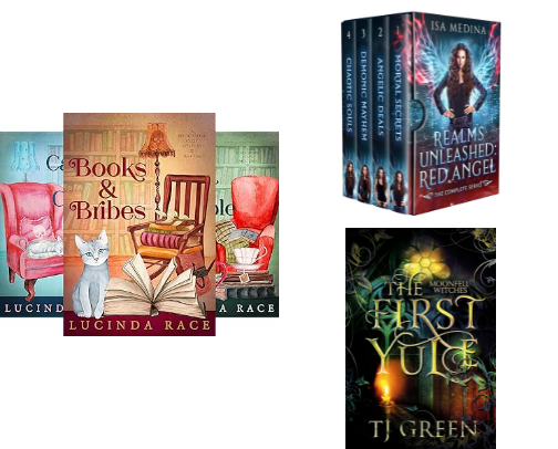 Cozy, Witchy, Paranormal Book Lovers List cover photo collage