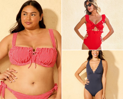 New Midsize/Plus Swimsuits cover photo collage