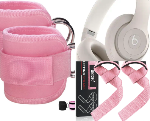 get in girly we’re going to the gym 💪🏼🎒🎧 cover photo collage