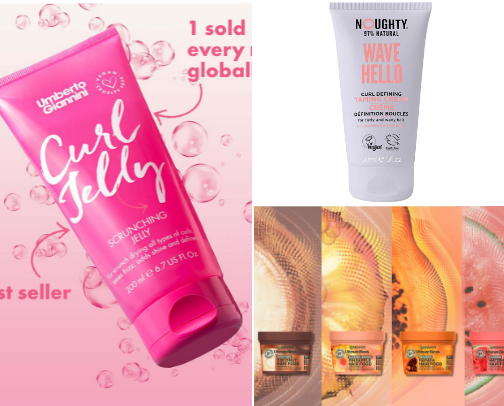curly hair products! cover photo collage