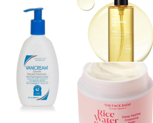 My current skincare routine cover photo collage