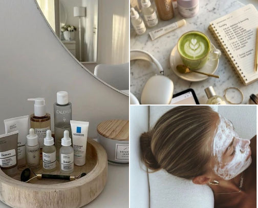 My skincare recs as an acne prone girly cover photo collage