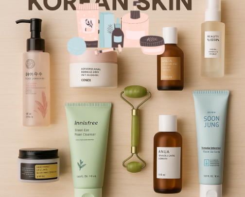 My Go-To Korean Skincare Routine for Glowing Skin cover photo collage