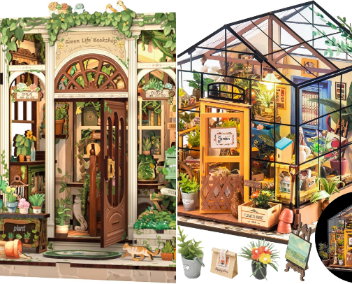 Bookshelf Decor & wooden puzzles!🤩 cover photo collage