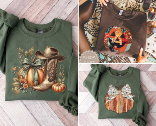 Fall Pumpkin Sweatshirts | Cozy & Stylish Seasonal Picks cover photo collage