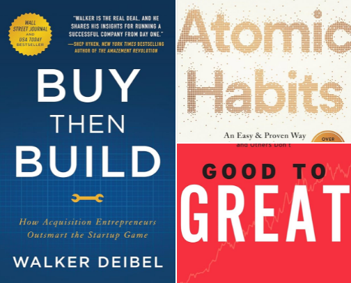 Business Books That Made Me a Better Operator, Leader & Dealmaker cover photo collage
