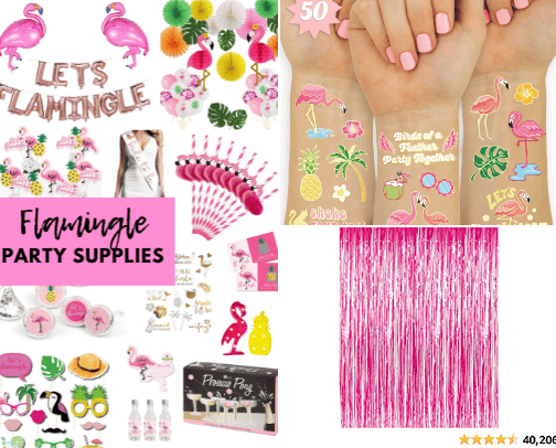 Flamingo Theme Party cover photo collage