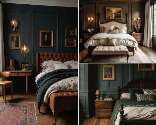 Dark bedroom 🕰️🛌 cover photo collage