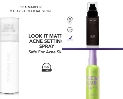 Setting spray recommended for your Makeup💅🏻 cover photo collage