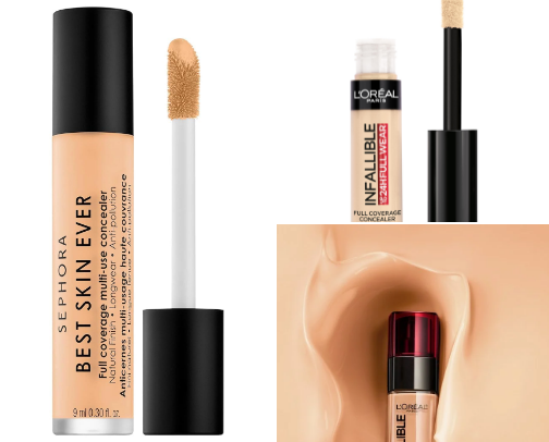 Foundation | Concealer cover photo collage