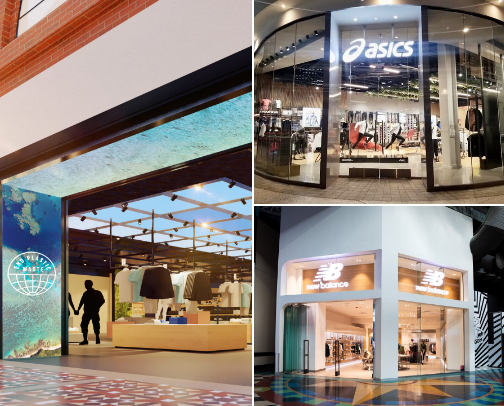 Sports brands shops cover photo collage