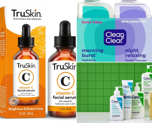 My Skin Care Cheat sheet cover photo collage