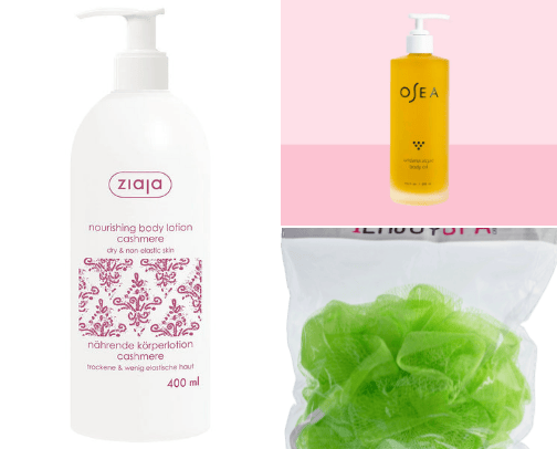 Body products cover photo collage