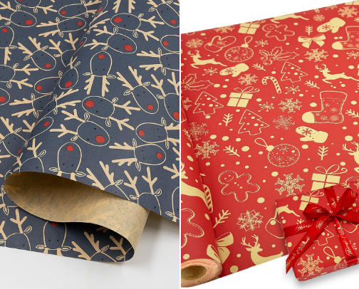 Stylish Christmas Wrapping Paper Rolls cover photo collage