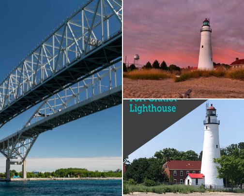 Places to see, eat and do  in the Port Huron, MI area cover photo collage