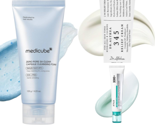 The BEST acne-safe skincare 🫧 cover photo collage