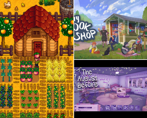 Cozy games are my therapy cover photo collage