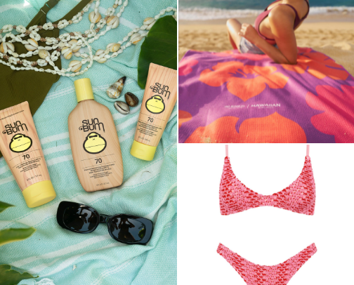 beach necessities cover photo collage
