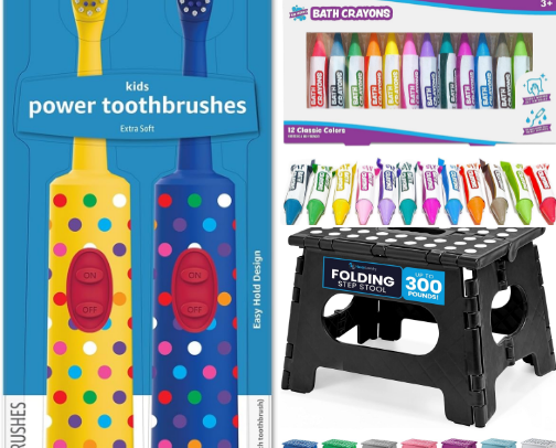 Kids Bathroom Products cover photo collage