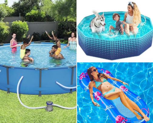 Pool things cover photo collage
