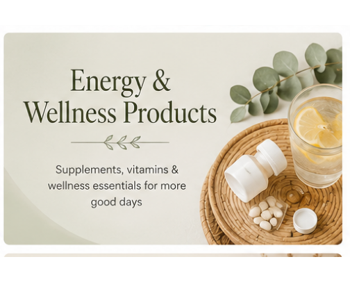 Energy & Wellness Products cover photo collage