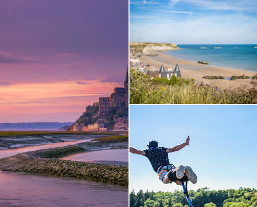 Best Day Trips from Our Normandy Campsite (All Within 1–1.5 Hours) cover photo collage