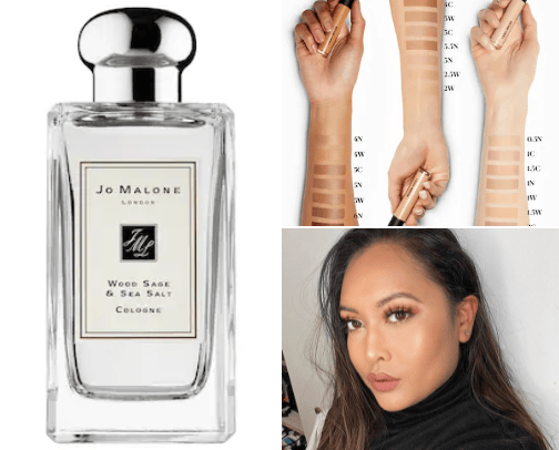 Make up and beauty products cover photo collage